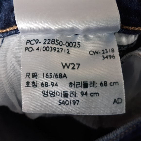 Levi's 721 Women's Jeans Size 27 High-Rise Skinny Distressed Medium Wash Blue - Picture 16 of 16